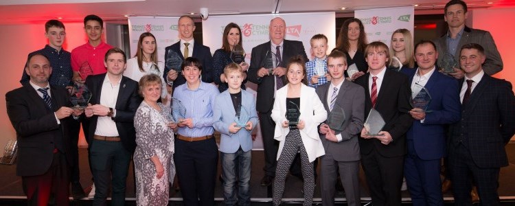 2019 winners of the Tennis Wales Awards 