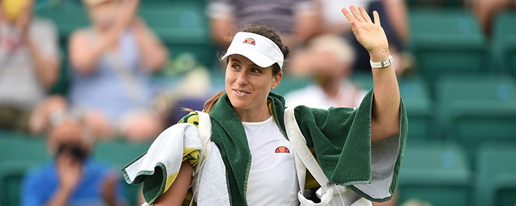 Johanna Konta waving