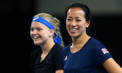 Anne Keothavong and Harriet Dart smiling