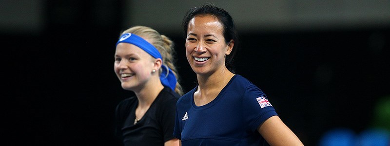 Anne Keothavong and Harriet Dart smiling