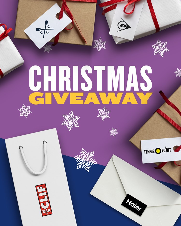 Christmas gifts from our giveaway surrounding the words 'Christmas Giveaway'