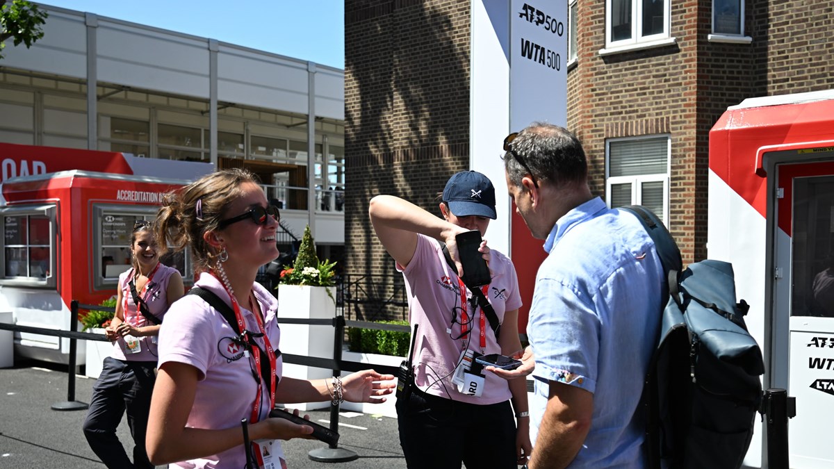 HSBC Championships stewards on the door.JPG