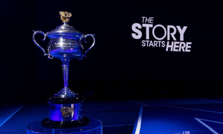 The women's singles trophy for the Australian Open