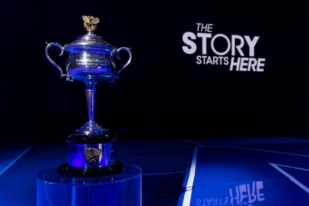 The women's singles trophy for the Australian Open