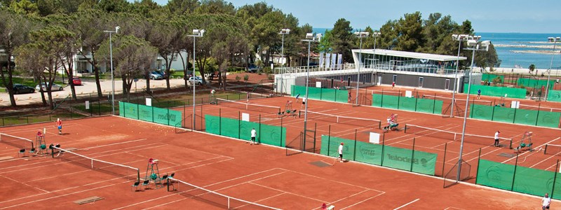Outdoor tennis courts in Croatia