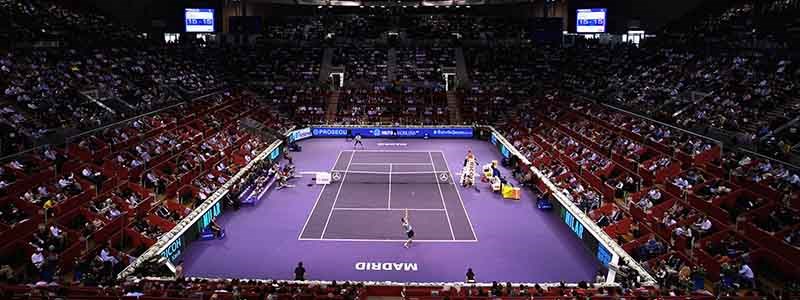 match being played on court at madrid arena