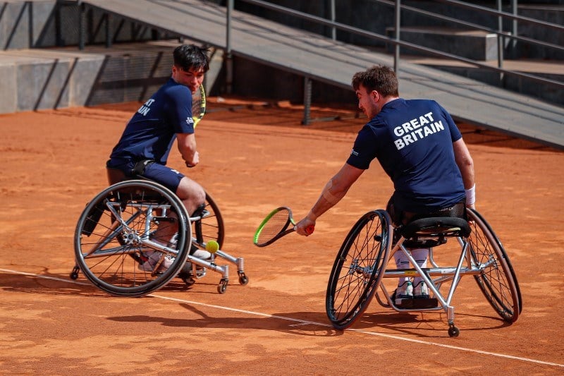 Dahnon Ward and Dermot Bailey in World Team Cup action