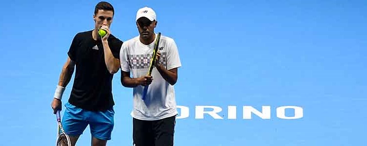 joe salisbury and rajeev ram on court talking 