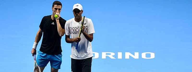 joe salisbury and rajeev ram on court talking 