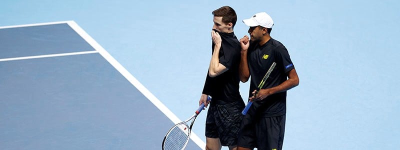 Joe Salisbury and Rajeev Ram at the 2020 Nitto ATP Finals