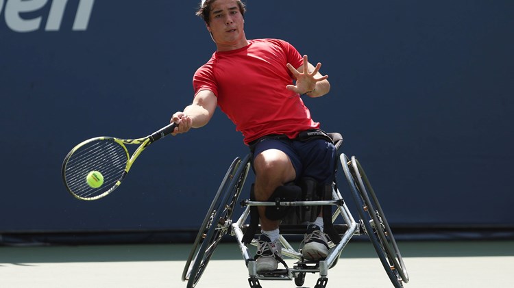 Dahnon ward hitting the ball at the US open