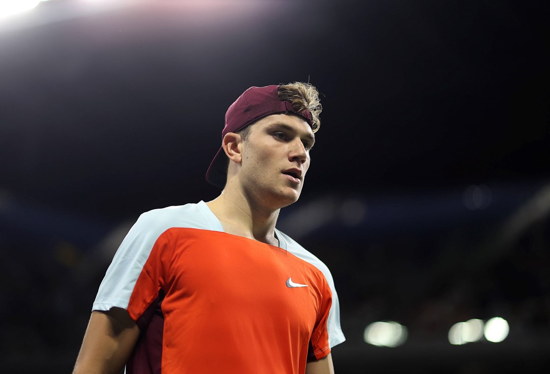 Male tennis player at US open