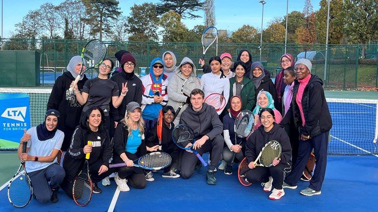 Jack Draper with the Carolle and Iman Tennis Programme