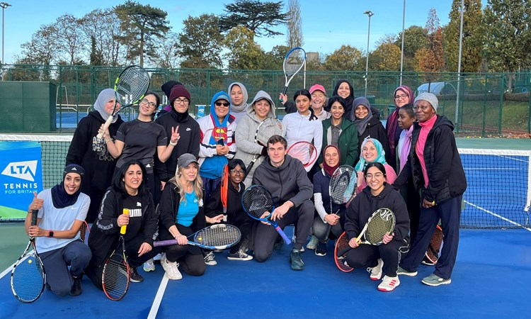 Jack Draper with the Carolle and Iman Tennis Programme