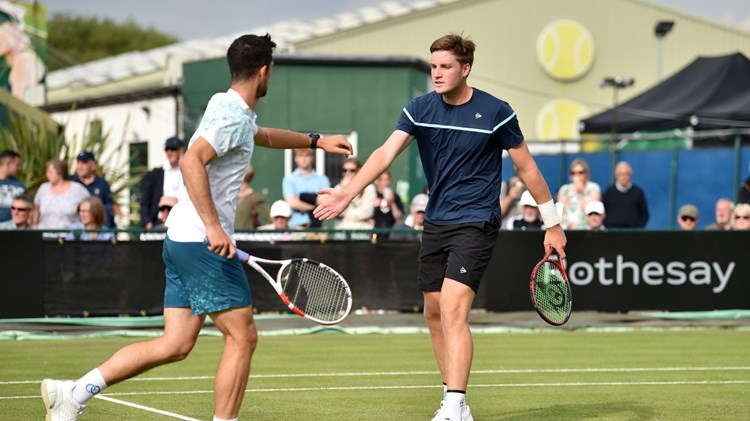 Henry Patten and Julian Cash at the Rothesay Open Nottingham