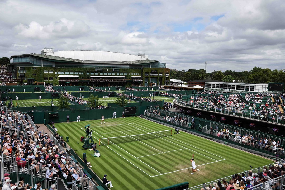 A view of wimbeldon taking place