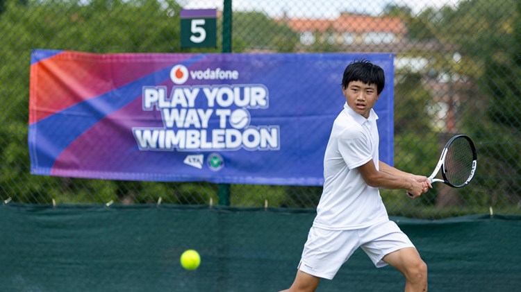 Junior player competing at Play Your Way To Wimbledon
