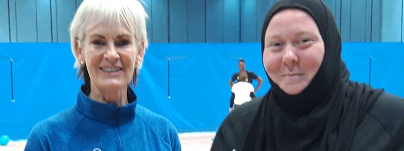 Coach Nalette Tucker and Judy Murray smiling for a photo