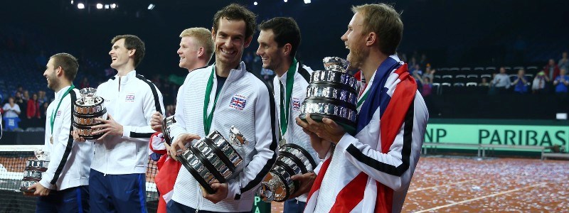 Andy Murray laughing Davis Cup