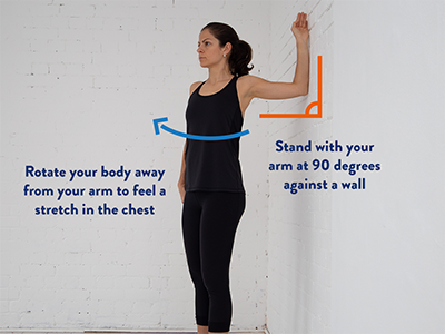 chest stretch on wall