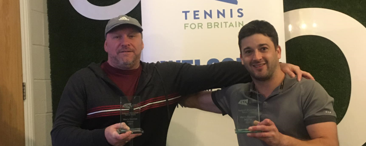 Tony Heslop and Kevin Lewis with awards
