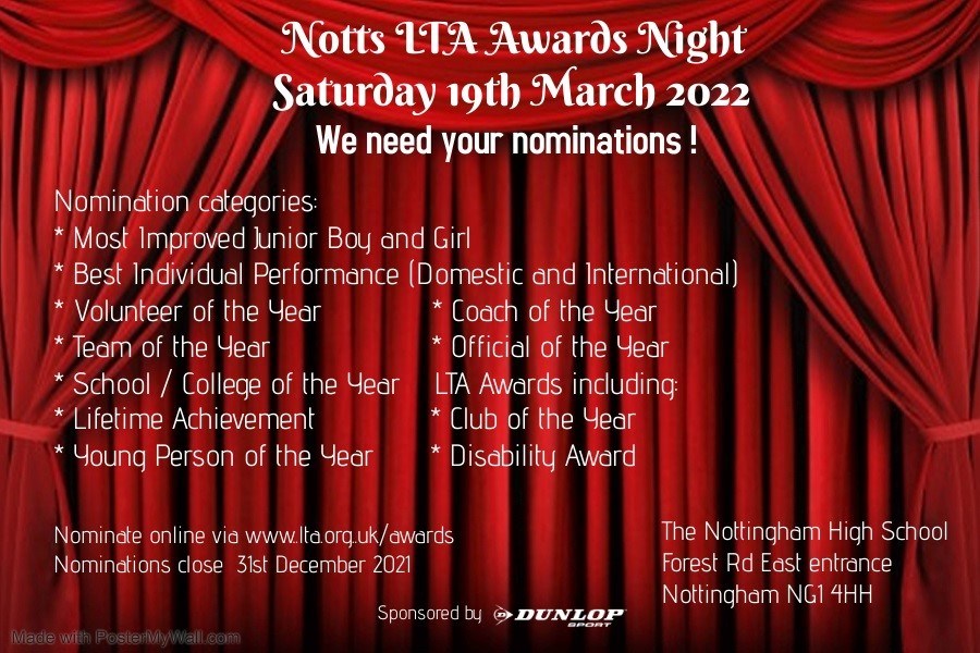 Nottingham LTA Awards nominations