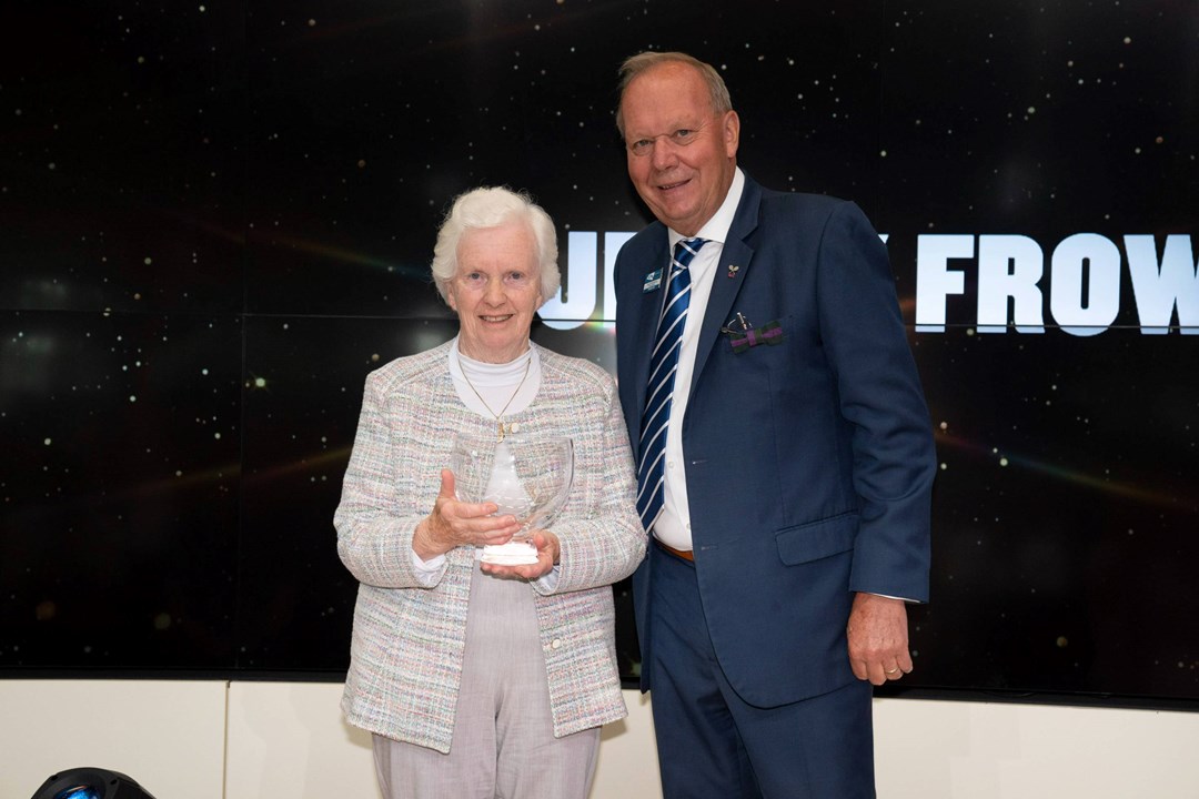Jenny Frow receiving an LTA Tennis Award