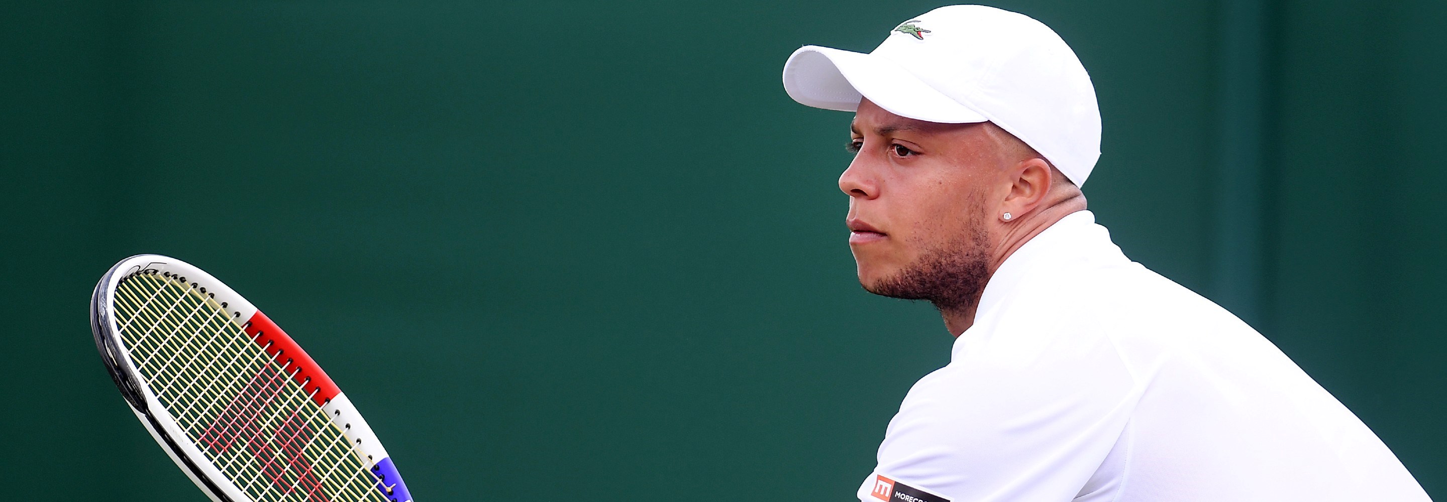  Jay Clarke of Great Britain prepares to return the ball 