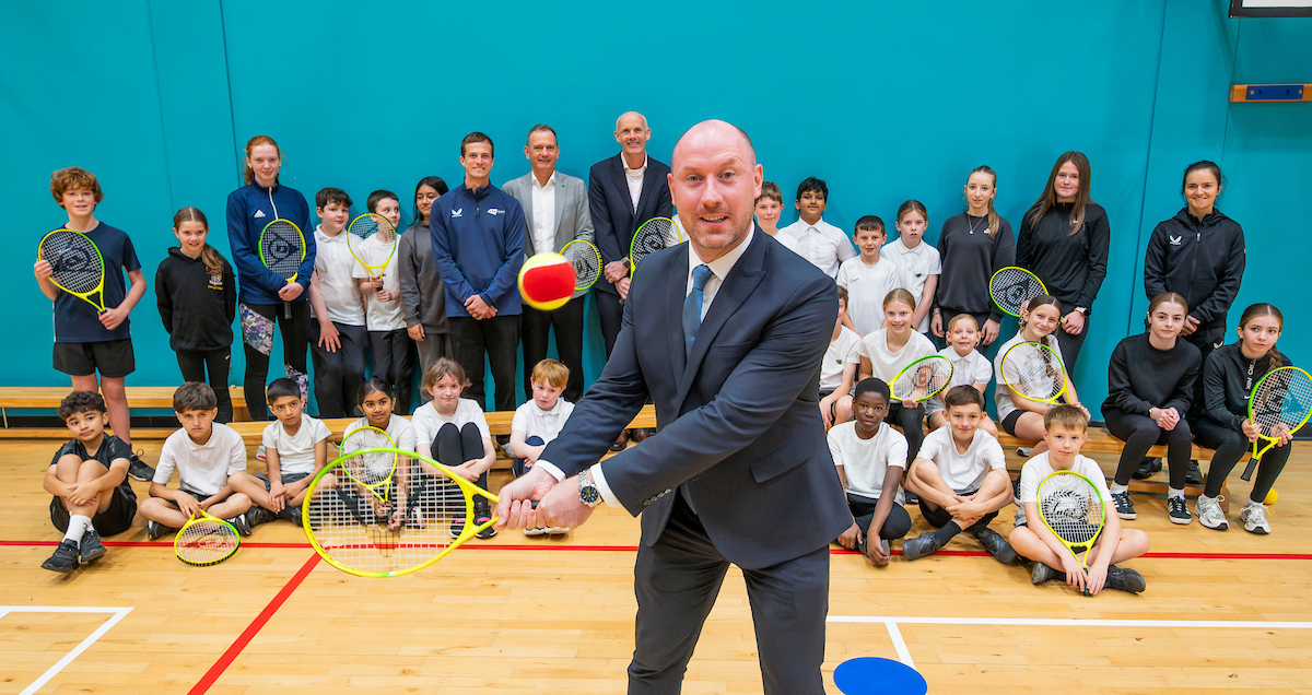 Pupils join Health & Social Care Secretary Neil Gray at launch of £1m investment into Scottish schools tennis