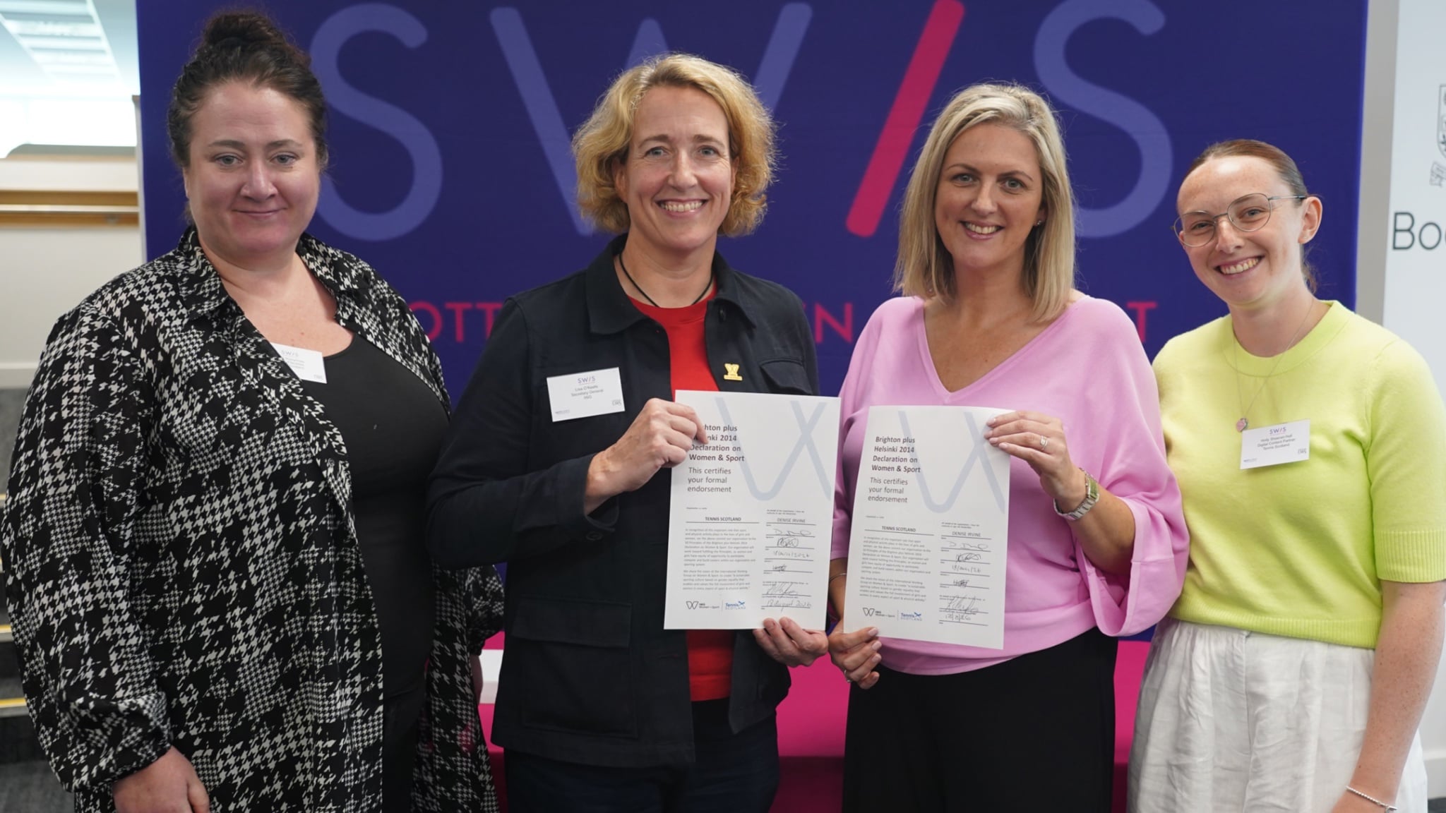 Tennis Scotland signs international Brighton Plus Helsinki Declaration to support women & girls in sport