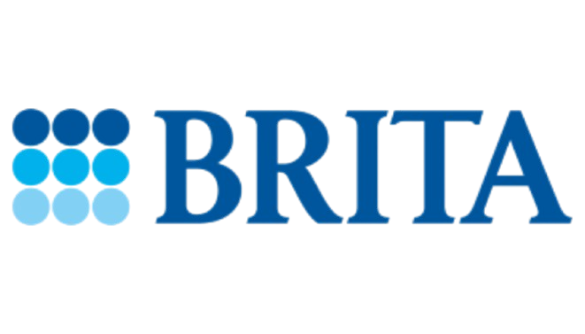 Blue BRITA logo on a transparent background