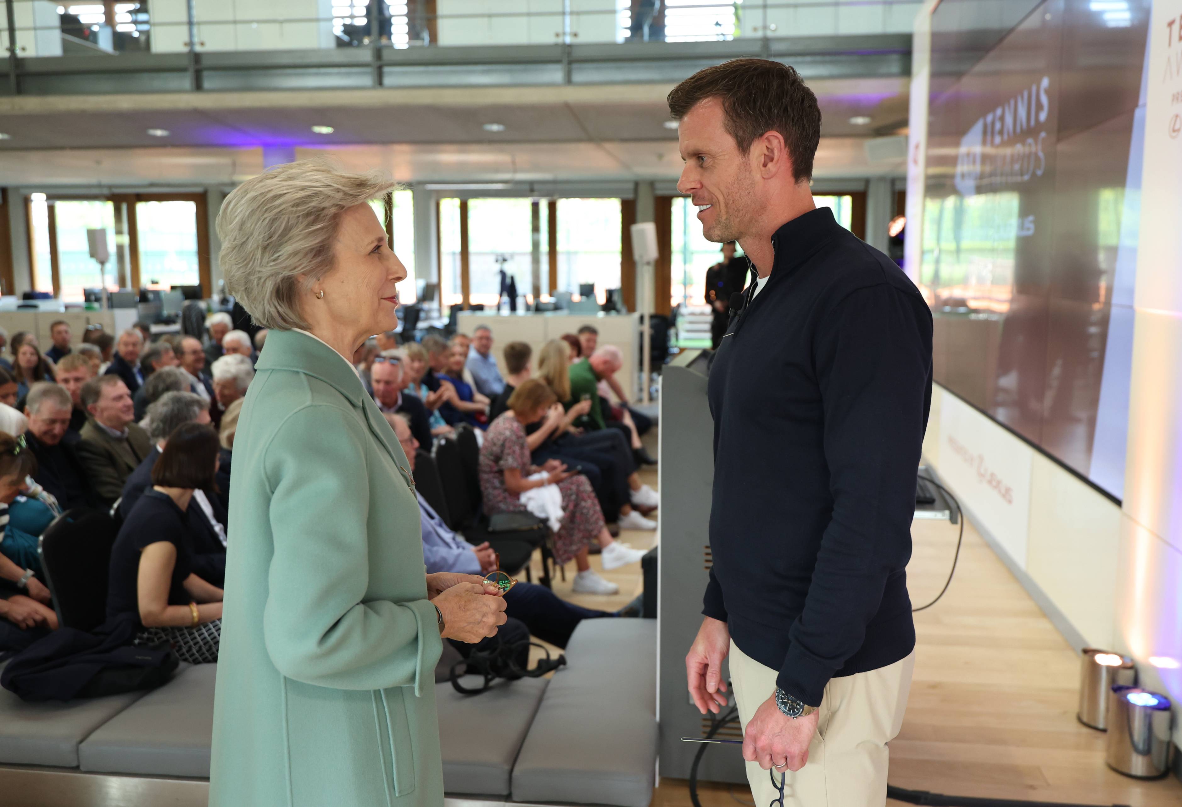 Leon Smith and Honorary President of the LTA HRH The Duchess of Gloucester