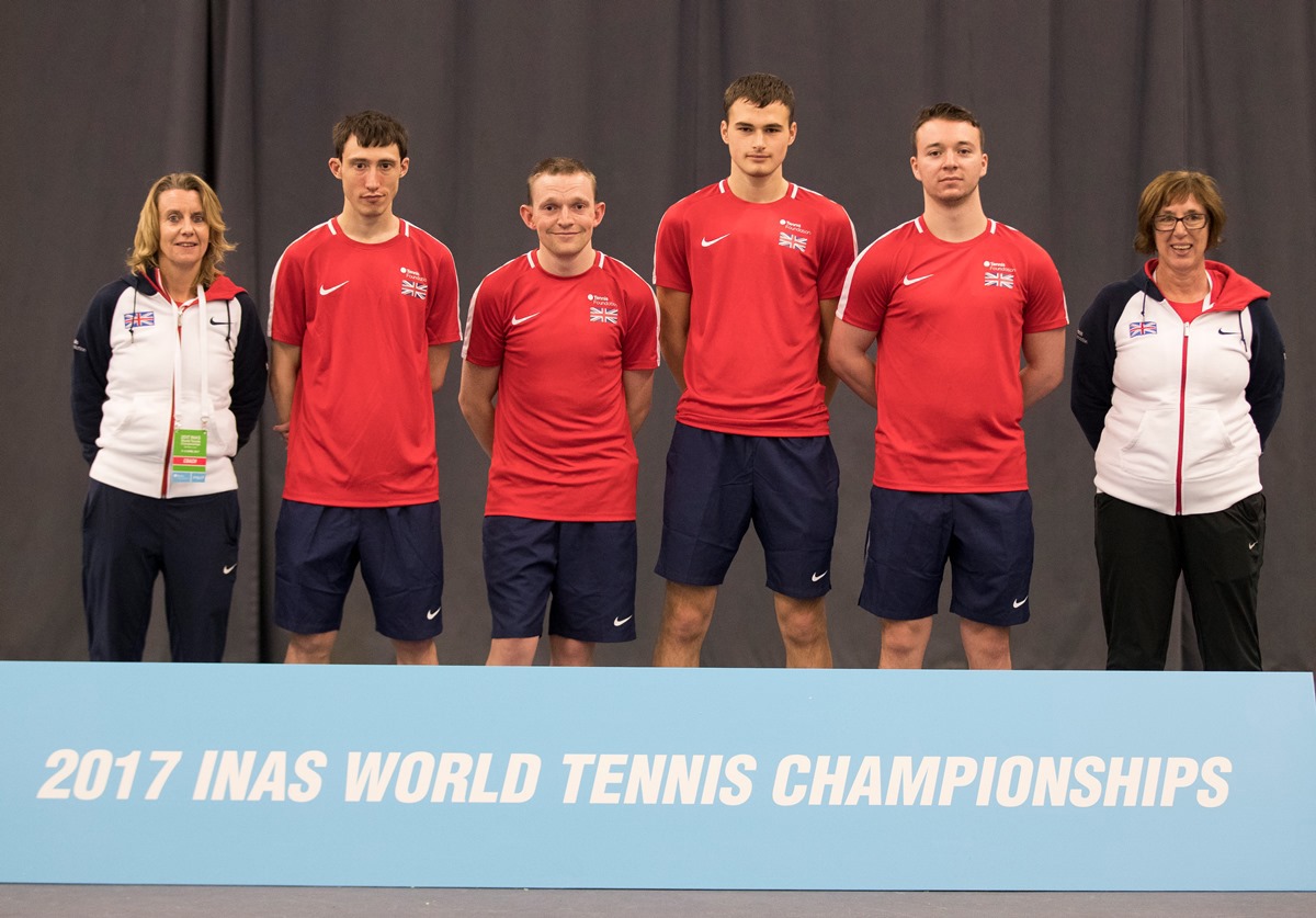 Great Britain's players and coaches, 2017 INAS World Tennis Championships