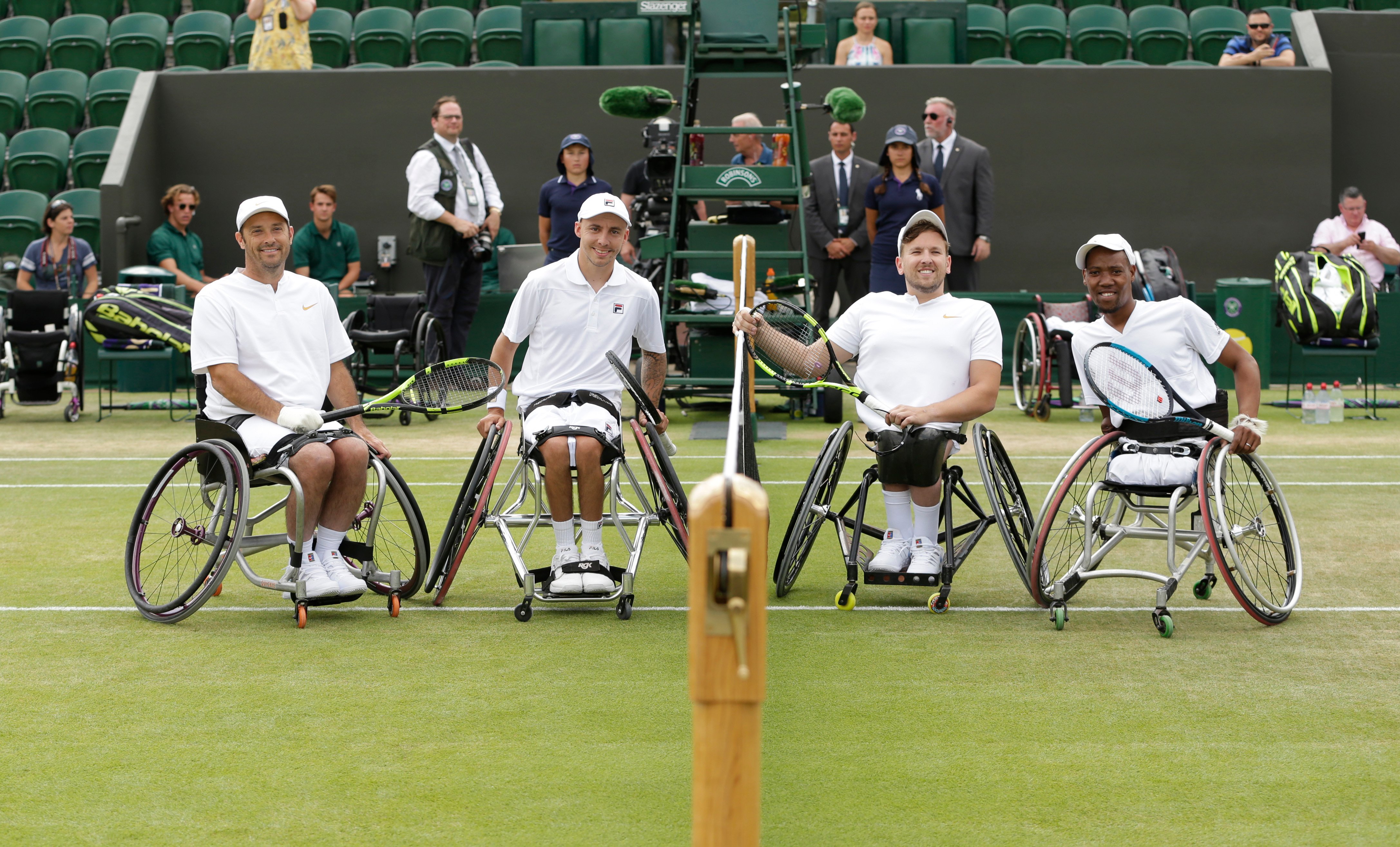Quad wheelchair exhibition match at Wimbledon 2018