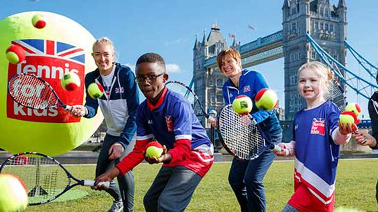 Tennis for Kids launch in London with Jocelyn Rae and Annabel Croft