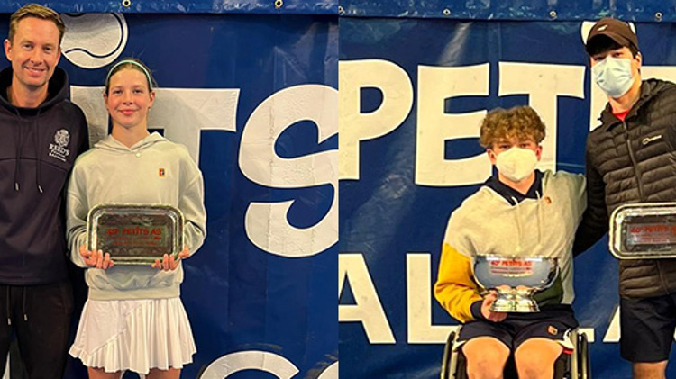 Hannah Klugman, Ben Bartram and Dahnon Ward at the junior world chanpionships in Tarbes, France.