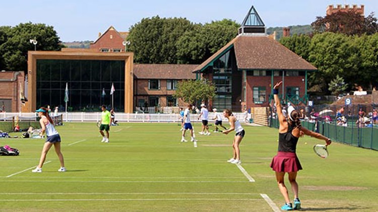 Tennis players at the 2018 eastbourne summer county cup