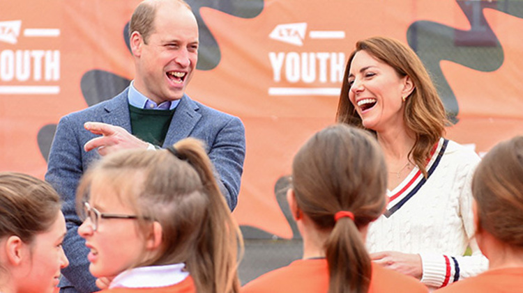 The Duke and Duchess of Cambridge at the LTA Youth programme