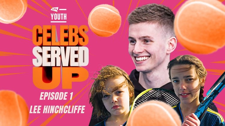 Poster showing celebs served up tennis