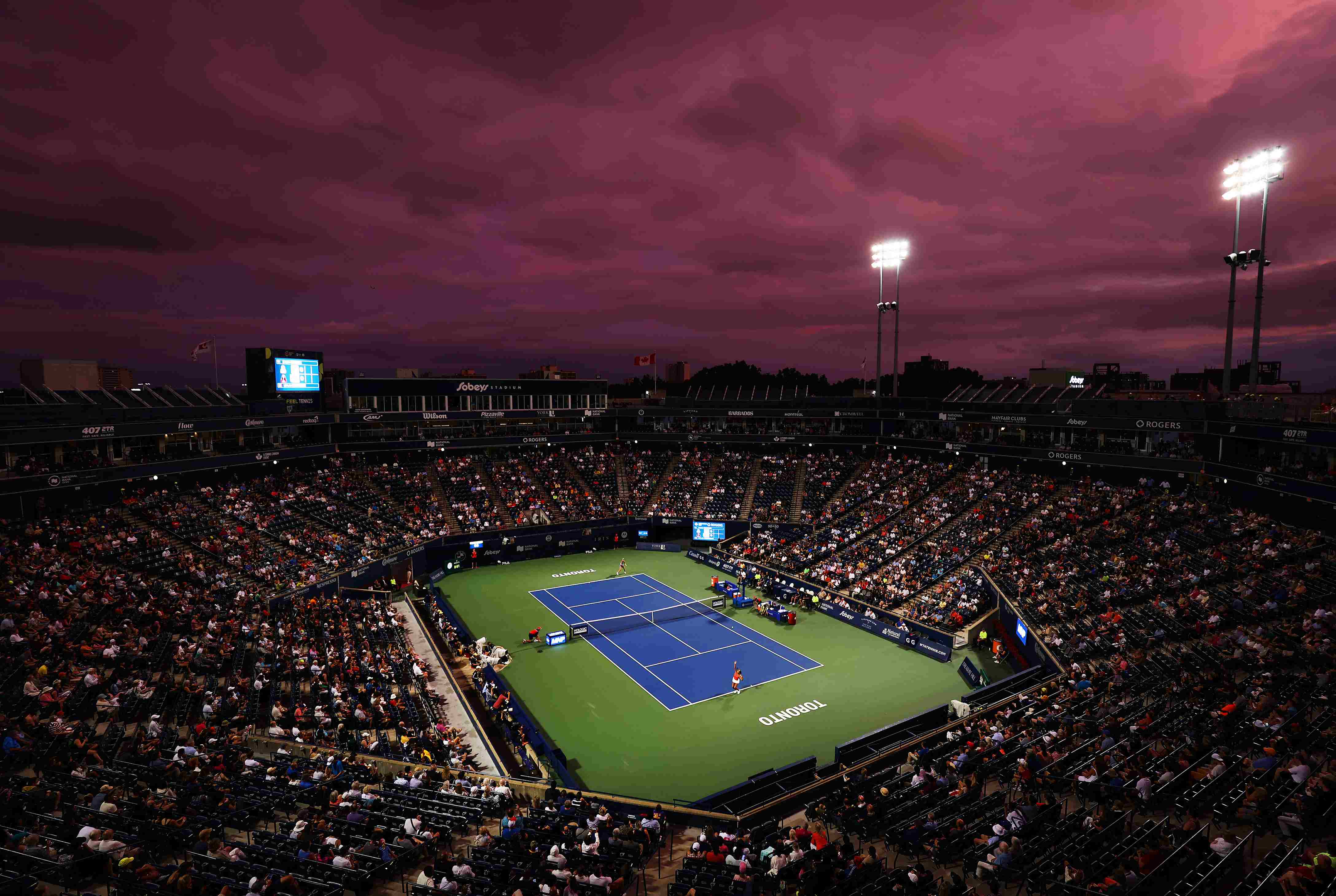 An image of the Sobeys Stadium in Toronto  where the National Bank Open takes place