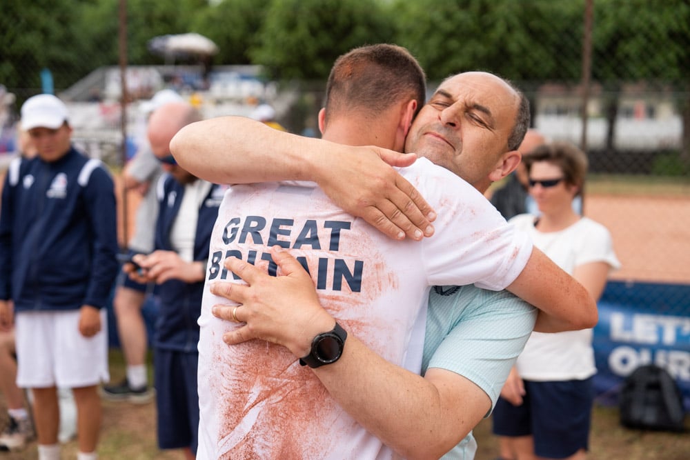 Dominic Iannotti celebrating after his success at the 2023 Virtus World Games.