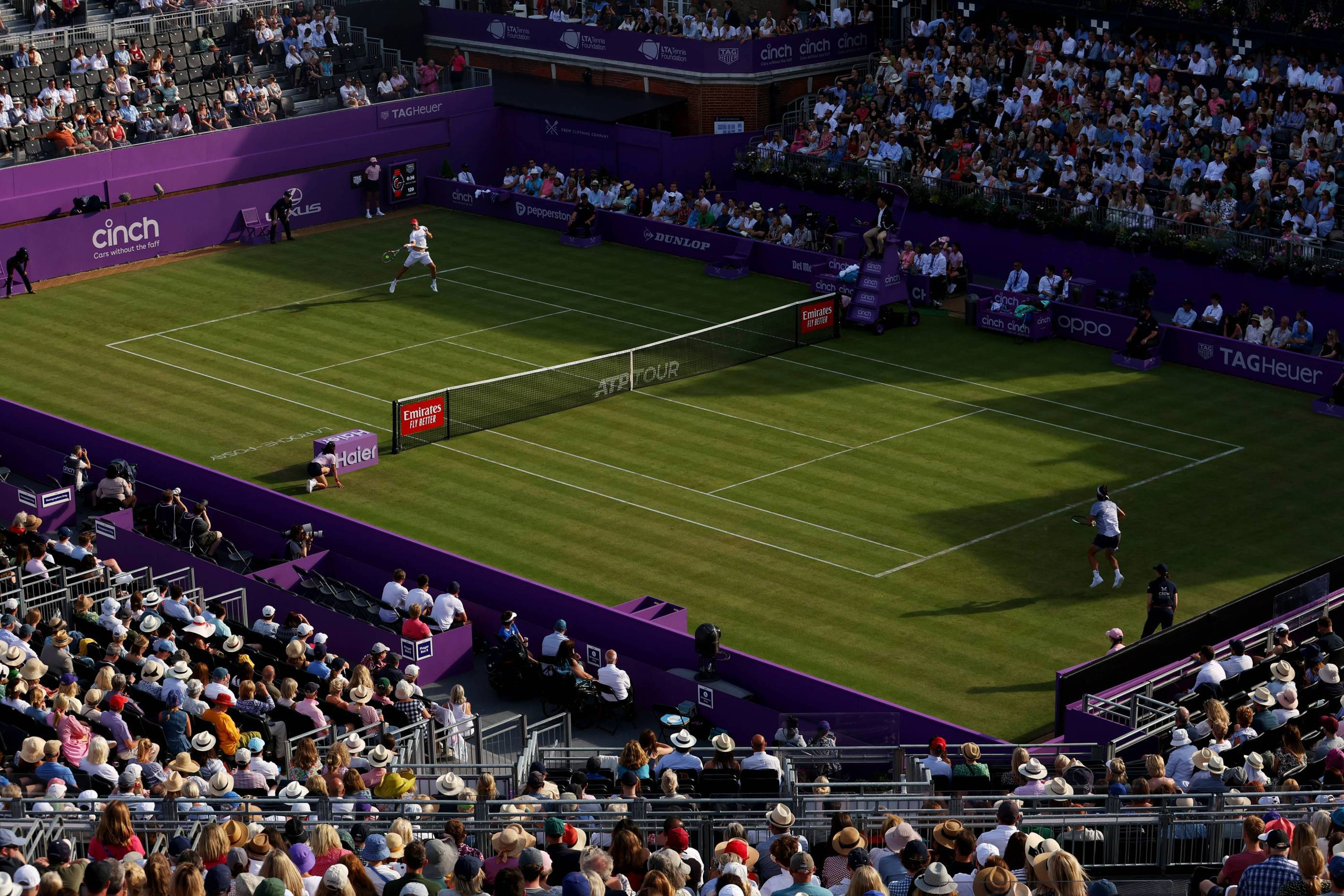 General view of Centre Court at the cinch Championships