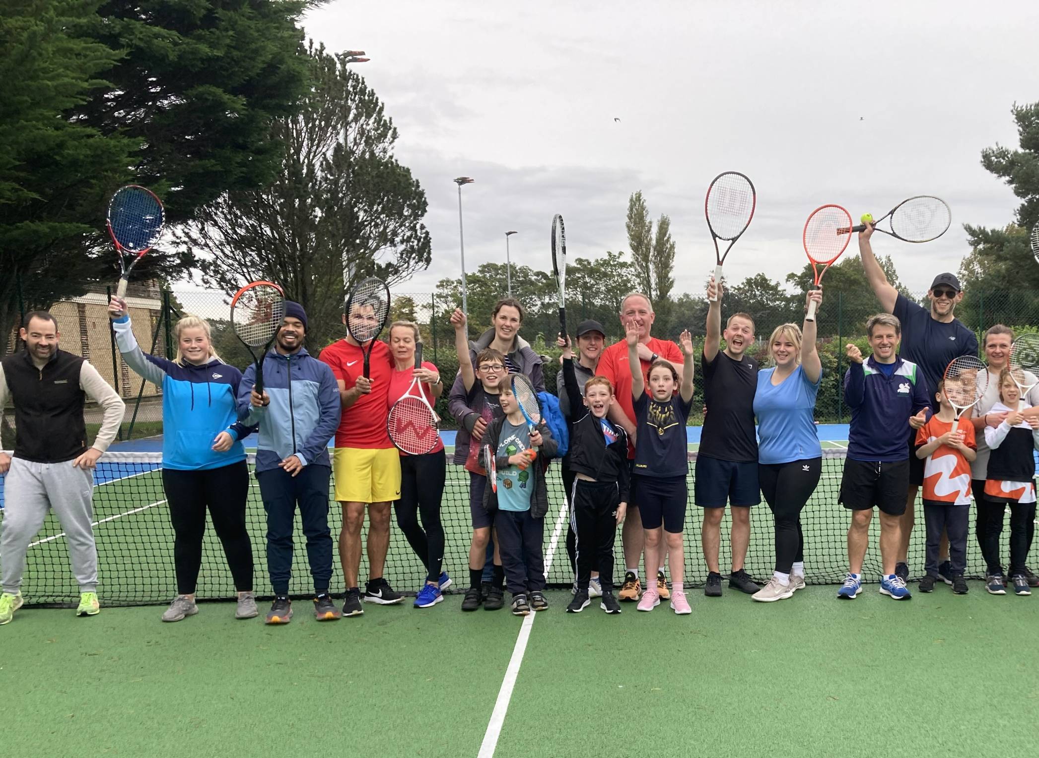 Players cheering at Stanley Park tennis courts in Blackpool