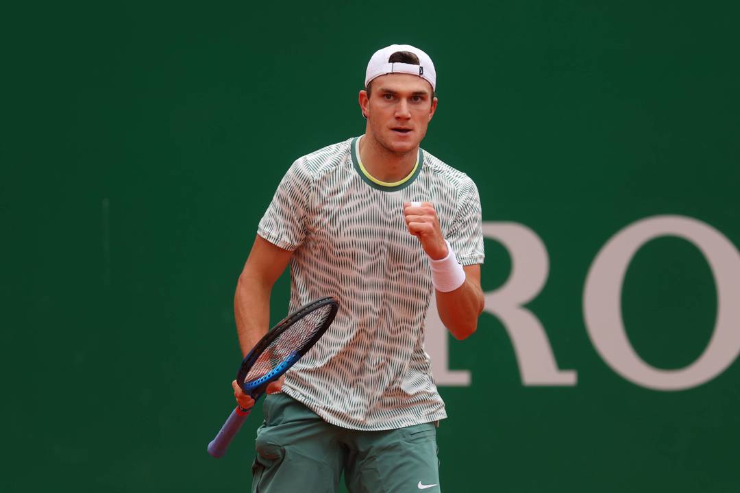 Jack Draper fist pumps at the Monte Carlo Masters