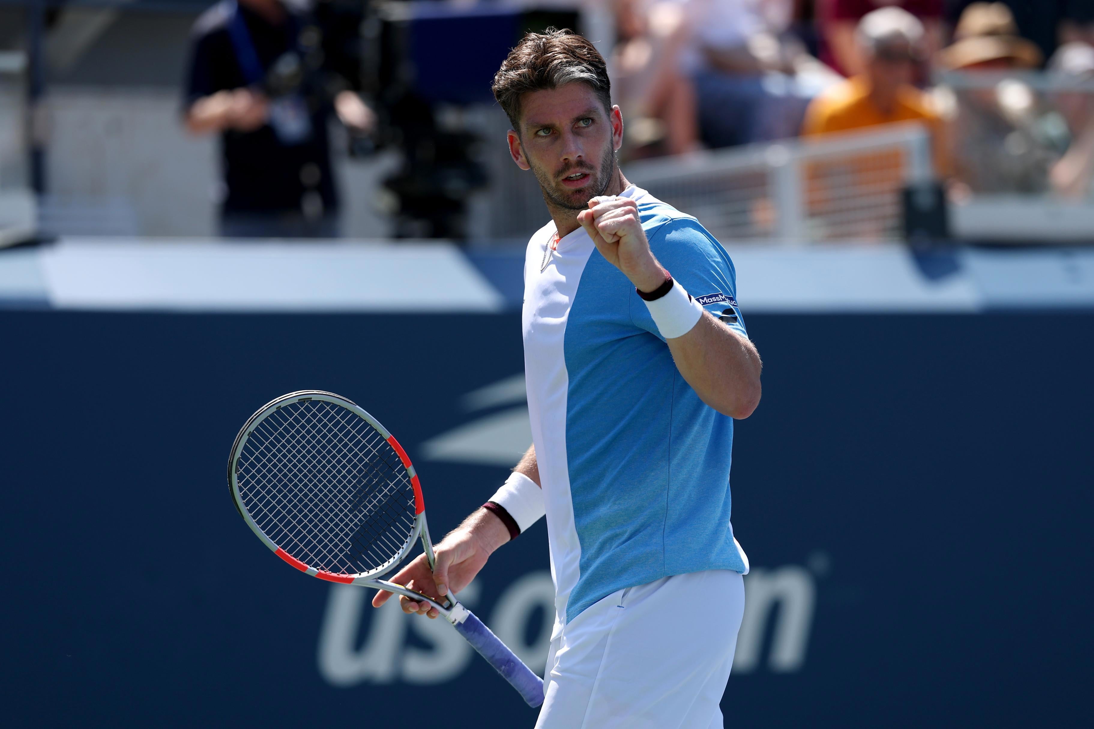Cam Norrie gives a fist pump during a second round win at the US Open