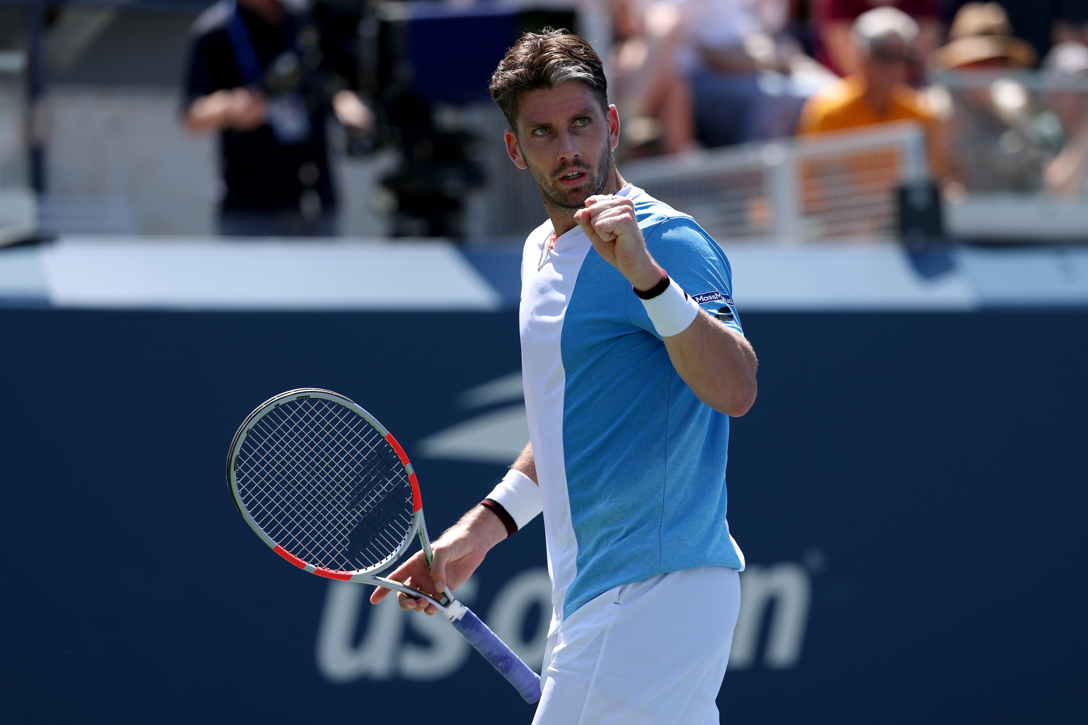Cam Norrie gives a fist pump during a second round win at the US Open