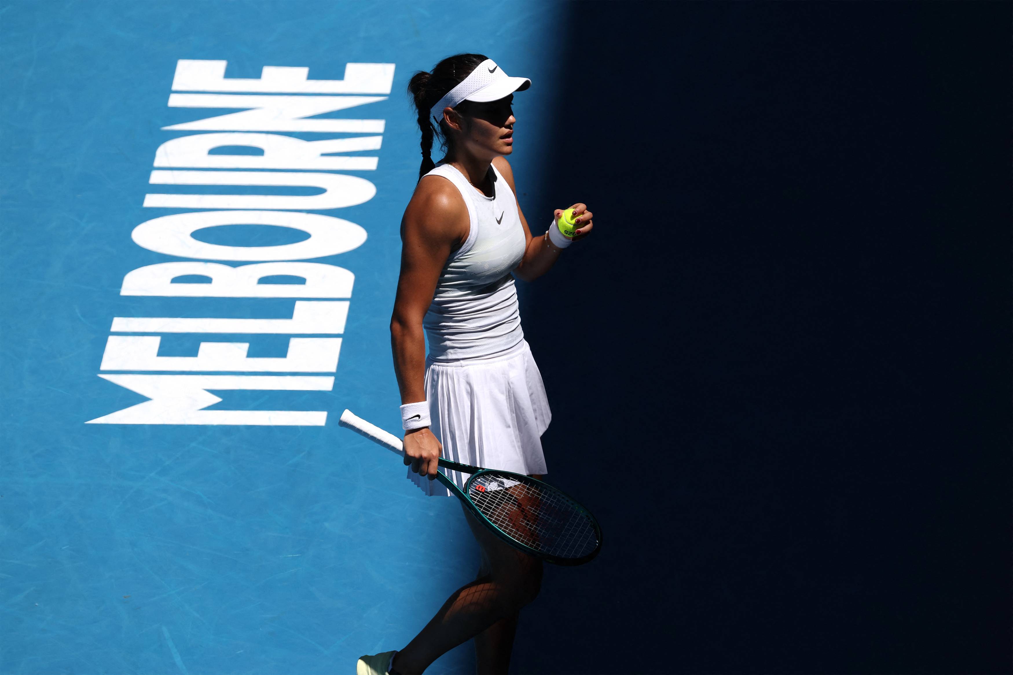 Emma Raducanu on court during the third round of the 2025 Australian Open