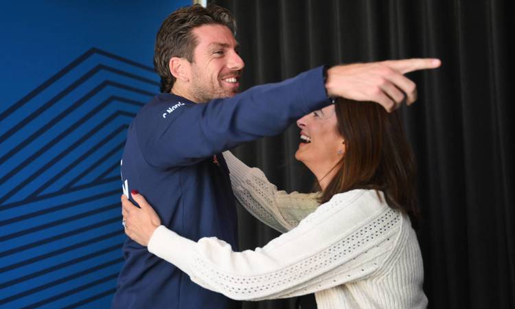 Britain's Davis Cup team get a familiar surprise during pre-match interviews