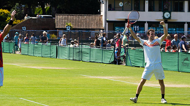 Kent doubles pair celebrating at Summer County Cup