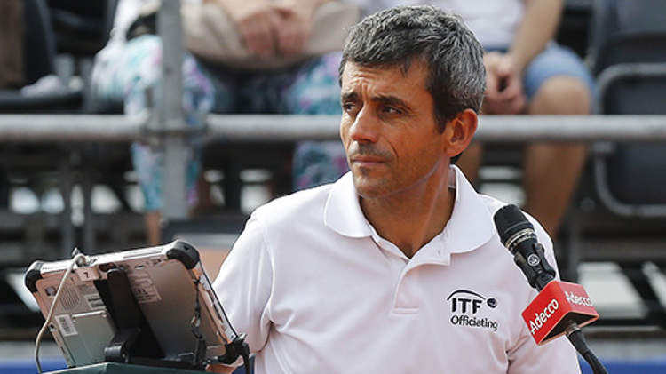 Carlos Ramos at the US Open 2018